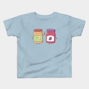 Cute High Five Peanut Butter and Jelly Best Friends Kids T-Shirt